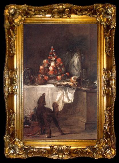 framed  jean-Baptiste-Simeon Chardin The Buffet, ta009-2